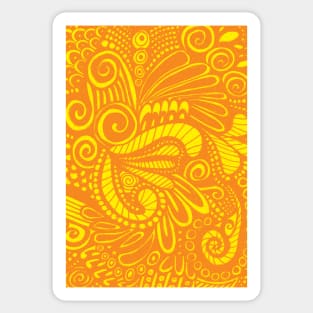 Tangerine Tiki Parrot Sticker